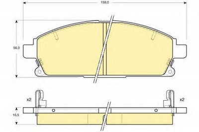 GIRLING 6133129 -  Комплект тормозных колодок, дисковый тормоз