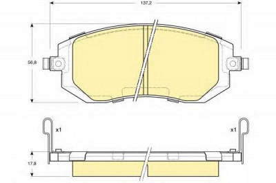 GIRLING 6133289 -  Комплект тормозных колодок, дисковый тормоз