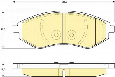 GIRLING 6133309 -  Комплект тормозных колодок, дисковый тормоз