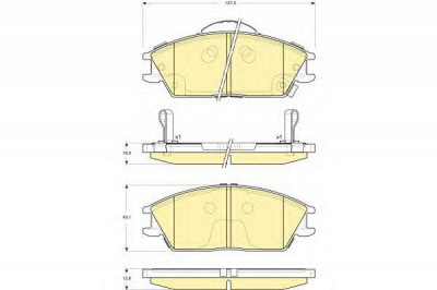 GIRLING 6133319 -  Комплект тормозных колодок, дисковый тормоз