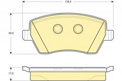 GIRLING 6133321 -  Комплект тормозных колодок, дисковый тормоз