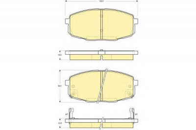 GIRLING 6133429 -  Комплект тормозных колодок, дисковый тормоз