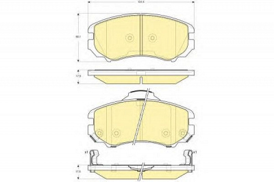 GIRLING 6133529 -  Комплект тормозных колодок, дисковый тормоз