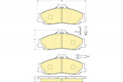 GIRLING 6133539 -  Комплект тормозных колодок, дисковый тормоз