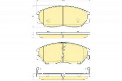 GIRLING 6133609 -  Комплект тормозных колодок, дисковый тормоз