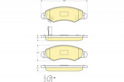 GIRLING 6133634 -  Комплект тормозных колодок, дисковый тормоз