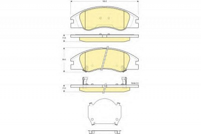 GIRLING 6133679 -  Комплект тормозных колодок, дисковый тормоз