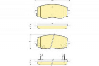 GIRLING 6133699 -  Комплект тормозных колодок, дисковый тормоз