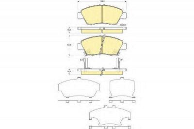 GIRLING 6133759 -  Комплект тормозных колодок, дисковый тормоз