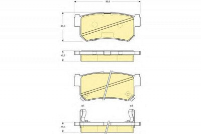 GIRLING 6133829 -  Комплект тормозных колодок, дисковый тормоз