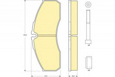 GIRLING 6133854 -  Комплект тормозных колодок, дисковый тормоз