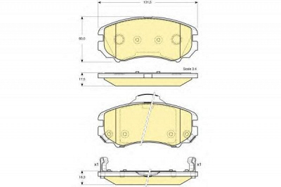 GIRLING 6133869 -  Комплект тормозных колодок, дисковый тормоз