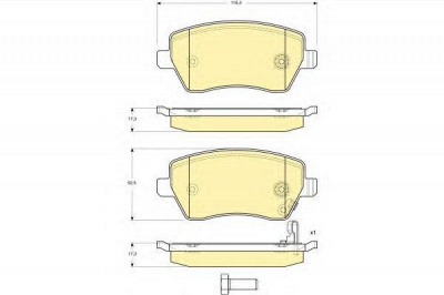 GIRLING 6133961 -  Комплект тормозных колодок, дисковый тормоз