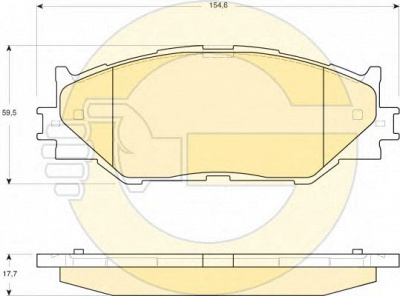 GIRLING 6134109 -  Комплект тормозных колодок, дисковый тормоз