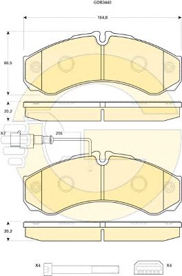 GIRLING 6134409 -  Комплект тормозных колодок, дисковый тормоз