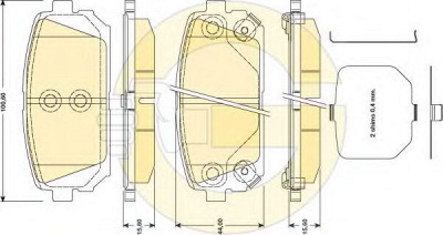 GIRLING 6134629 -  Комплект тормозных колодок, дисковый тормоз