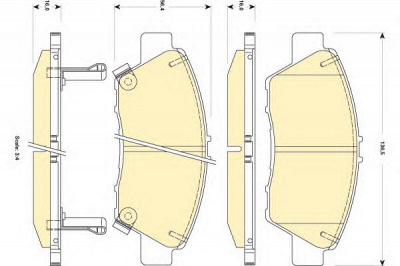 GIRLING 6134939 -  Комплект тормозных колодок, дисковый тормоз