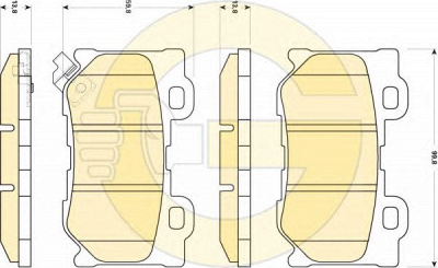 GIRLING 6135159 -  Комплект тормозных колодок, дисковый тормоз