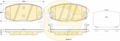 GIRLING 6135239 -  Комплект тормозных колодок, дисковый тормоз