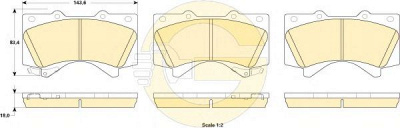 GIRLING 6135249 -  Комплект тормозных колодок, дисковый тормоз