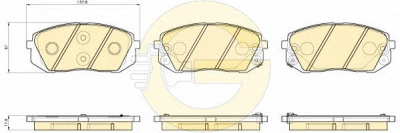 GIRLING 6135309 -  Комплект тормозных колодок, дисковый тормоз