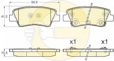 GIRLING 6135375 -  Комплект тормозных колодок, дисковый тормоз
