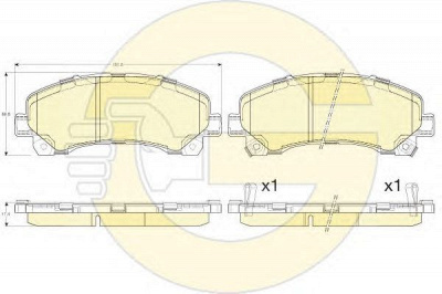 GIRLING 6135455 -  Комплект тормозных колодок, дисковый тормоз