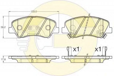 GIRLING 6135485 -  Комплект тормозных колодок, дисковый тормоз