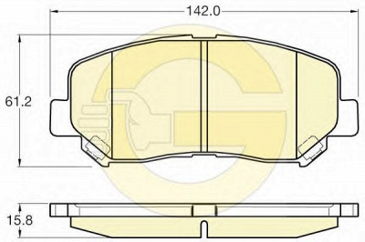 GIRLING 6135627 -  Комплект тормозных колодок, дисковый тормоз