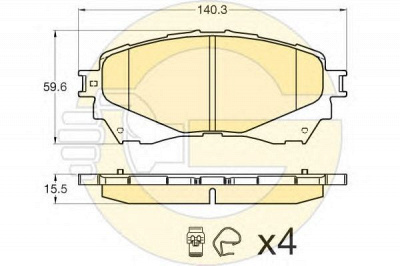 GIRLING 6135806 -  Комплект тормозных колодок, дисковый тормоз