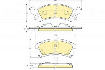 GIRLING 6140025 -  Комплект тормозных колодок, дисковый тормоз