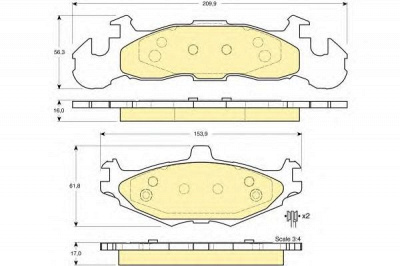 GIRLING 6140035 -  Комплект тормозных колодок, дисковый тормоз