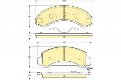 GIRLING 6140043 -  Комплект тормозных колодок, дисковый тормоз