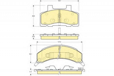 GIRLING 6140054 -  Комплект тормозных колодок, дисковый тормоз