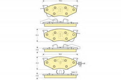 GIRLING 6140085 -  Комплект тормозных колодок, дисковый тормоз
