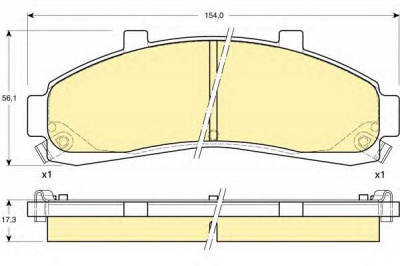 GIRLING 6140109 -  Комплект тормозных колодок, дисковый тормоз