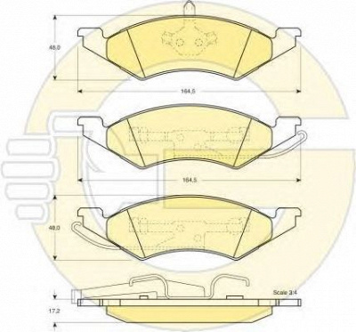 GIRLING 6140115 -  Комплект тормозных колодок, дисковый тормоз