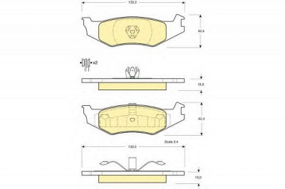 GIRLING 6140125 -  Комплект тормозных колодок, дисковый тормоз