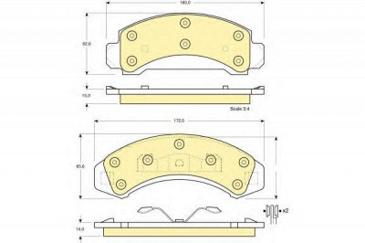 GIRLING 6140139 -  Комплект тормозных колодок, дисковый тормоз