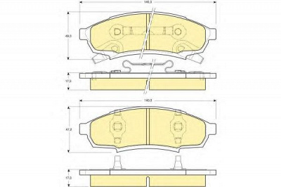 GIRLING 6140149 -  Комплект тормозных колодок, дисковый тормоз