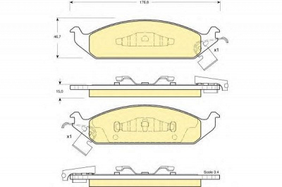 GIRLING 6140165 -  Комплект тормозных колодок, дисковый тормоз