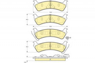 GIRLING 6140415 -  Комплект тормозных колодок, дисковый тормоз