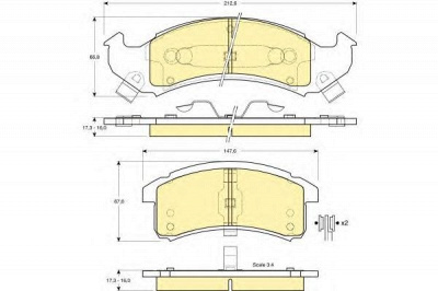 GIRLING 6140549 -  Комплект тормозных колодок, дисковый тормоз