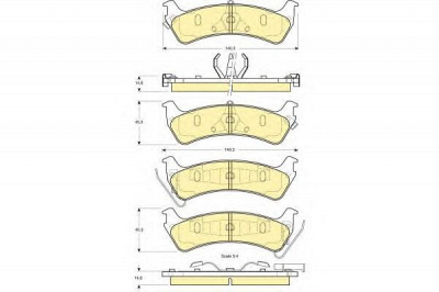 GIRLING 6140945 -  Комплект тормозных колодок, дисковый тормоз