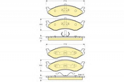 GIRLING 6141045 -  Комплект тормозных колодок, дисковый тормоз
