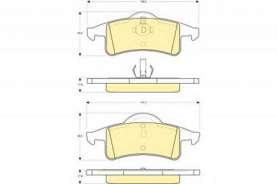 GIRLING 6141272 -  Комплект тормозных колодок, дисковый тормоз