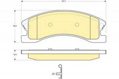 GIRLING 6141339 -  Комплект тормозных колодок, дисковый тормоз