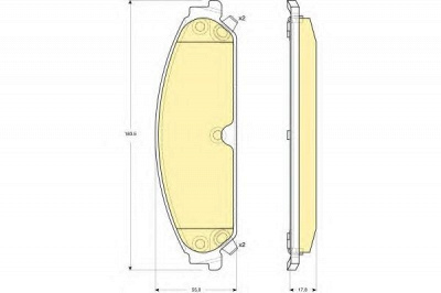 GIRLING 6141349 -  Комплект тормозных колодок, дисковый тормоз