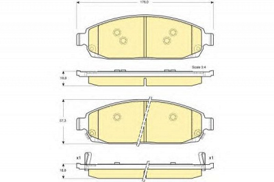 GIRLING 6141369 -  Комплект тормозных колодок, дисковый тормоз