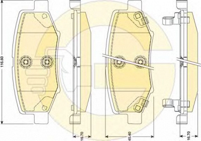 GIRLING 6141459 -  Комплект тормозных колодок, дисковый тормоз